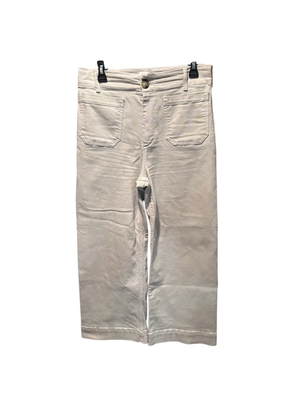 Anthropologie Maeve The Colette High Rise Wide Leg Pants Light Gray Size 29